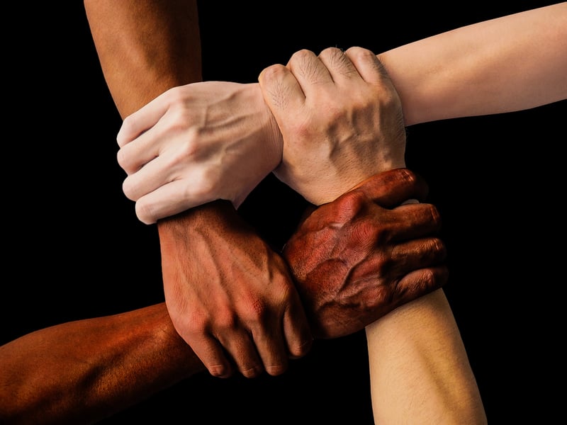 Connecting hands